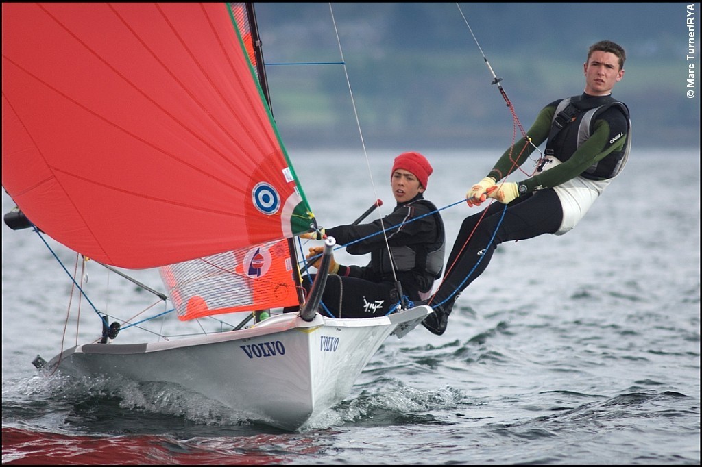 29er Champions Bleddyn Mon and Nick Redding at the 2009 RYA Volvo Youth National Championships and Trials at Largs SC - photo ©  Marc Turner / RYA