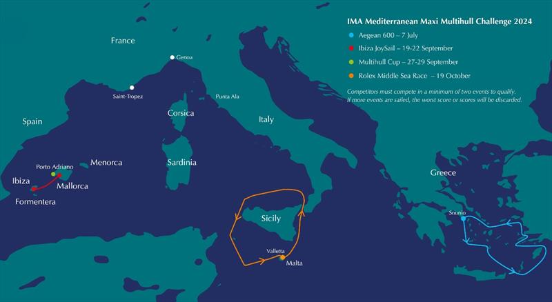 The new IMA Mediterranean Maxi Multihull Challenge will begin in July with the fourth edition of the Aegean 600, organised by the Hellenic Offshore Racing Club - photo © International Maxi Association