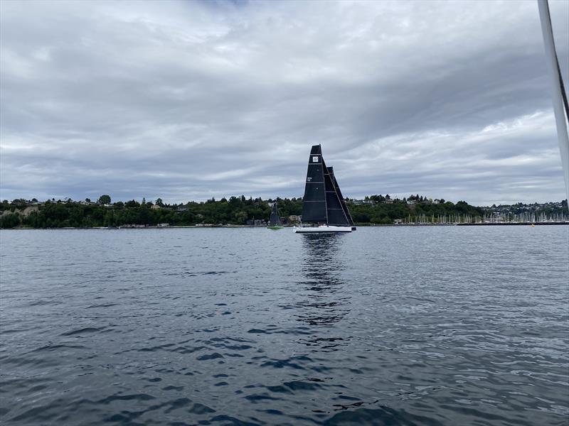 Banging the corner paid dividends as we approached the finishing line of the 2024 Blake Island Race for our third bullet in the three-race series - photo © David Schmidt