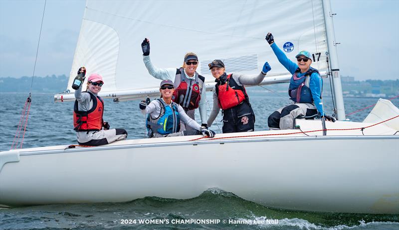 2024 Women's Championship at the New York Yacht Club Winning team (l-r) Hannah Swett, Melissa Purdy, Joan Porter, Sophia Hacket, Rachel Bryer - photo © Hannah Lee Noll