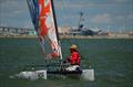 Singlehanded Hobie Wave racecourse action