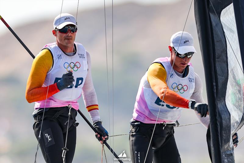 Diego Botin/Florian Trittel (ESP) - 49er - Marseille - Paris2024 Olympic Regatta - July 30, 2024 - photo © World Sailing / Sander van der Borch