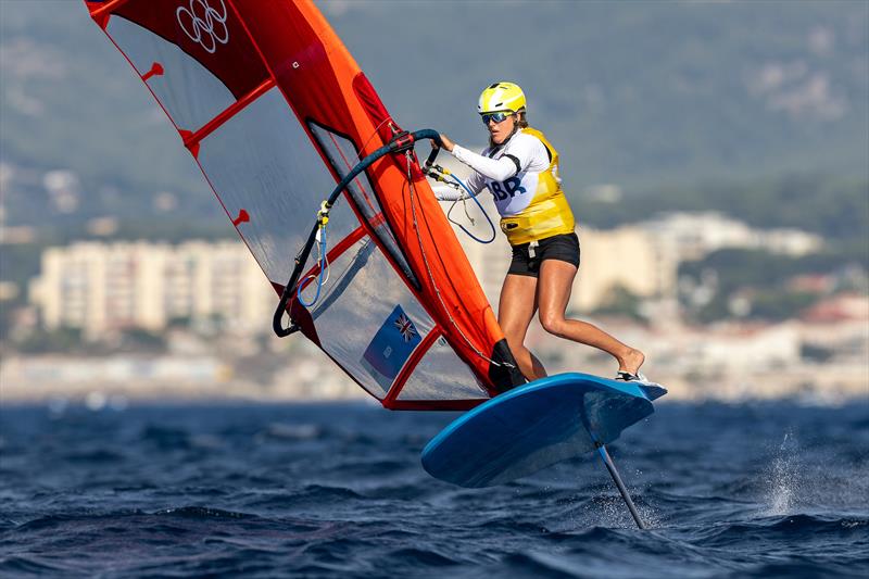 Emma Wilson (GBR) Women's iQFoil racing on July 31 in Marseille at the Paris 2024 Olympic Regatta - photo © World Sailing / Sander van der Borch