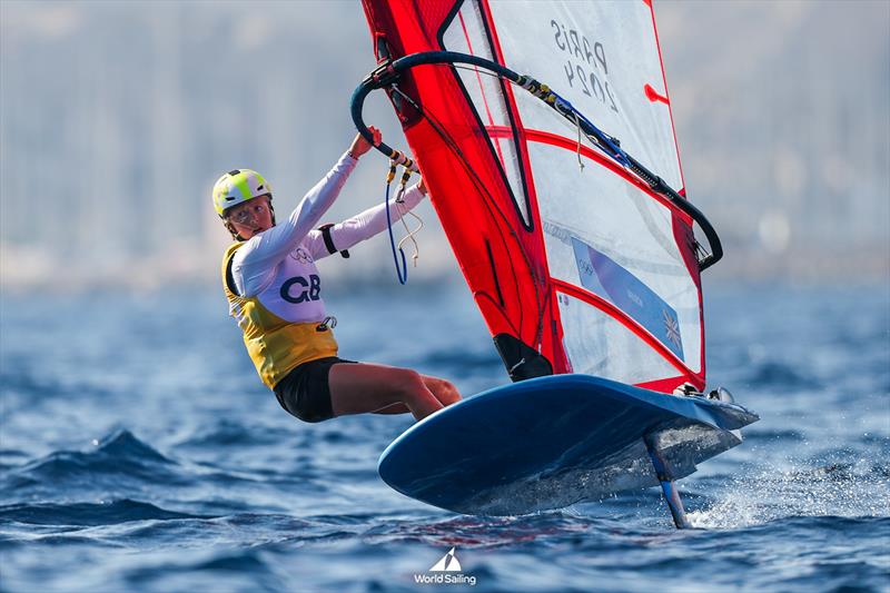 Emma Wilson (GBR) is assured of a Medal - iQFoil -  - Marseille - Paris2024 Olympic Regatta - August 1, 2024 - photo © World Sailing / Sander van der Borch