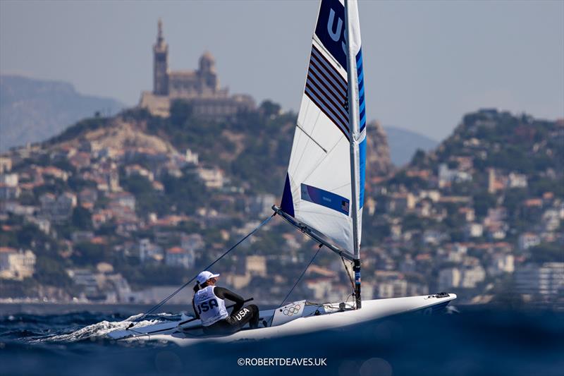 Erika Reineke (USA) in the Women's Dinghy on August 3 in Marseille at the Paris 2024 Olympic Regatta - photo © Robert Deaves / www.robertdeaves.uk