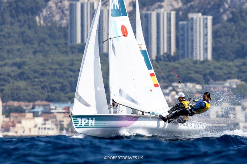 Keiju Okada & Miho Yoshioka (JPN) in the Mixed Dinghy on August 3 in Marseille at the Paris 2024 Olympic Regatta - photo © Robert Deaves / www.robertdeaves.uk