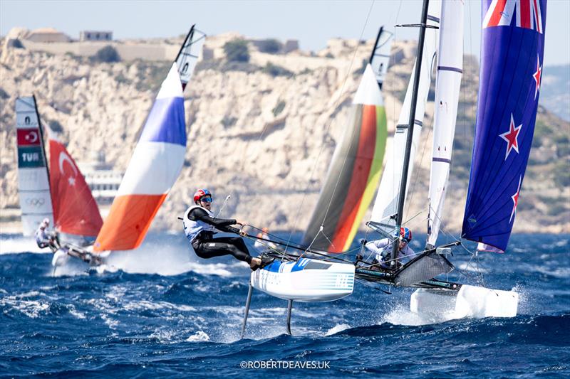 Micah Wilkinson & Erica Dawson (NZL) in the Mixed Multihull on August 3 in Marseille at the Paris 2024 Olympic Regatta - photo © Robert Deaves / www.robertdeaves.uk