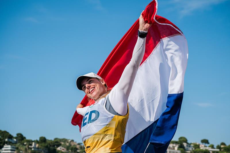 Gold for Marit Bouwmeester (NED) in the Women's Dinghy on August 5 in Marseille at the Paris 2024 Olympic Regatta - photo © World Sailing / Lloyd Images