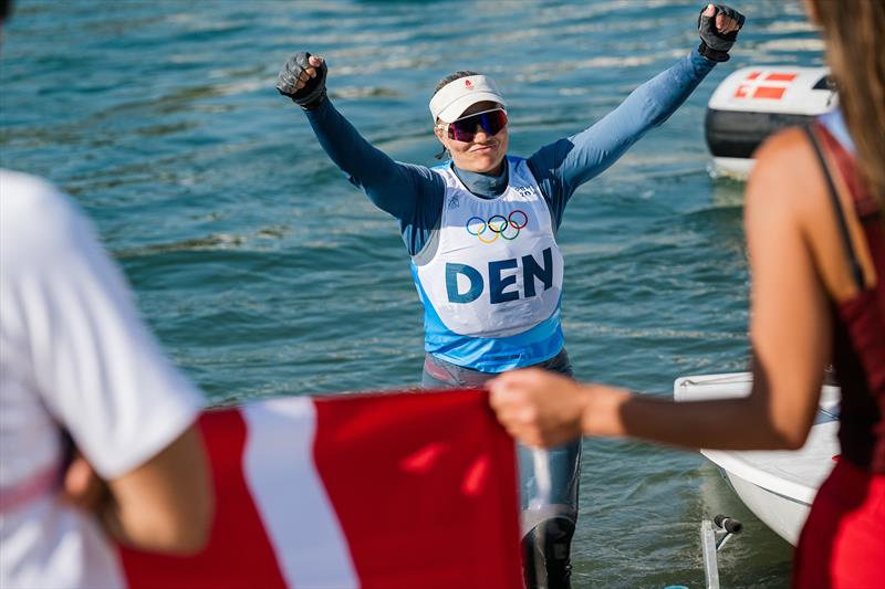 Anne-Marie Rindom (DEN) has all but secured silver in the Women's Dinghy on August 5 in Marseille at the Paris 2024 Olympic Regatta - photo © World Sailing / Lloyd Images