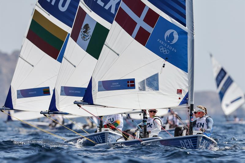 Racing in the ILCA 6 is always close -  Womens Dinghy - ILCA 6 - Day 9 - Marseille - Paris2024 Olympic Regatta - August 5, 2024 - photo © World Sailing / Lloyd Images