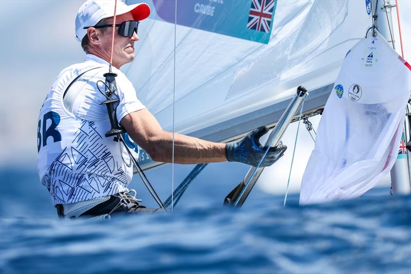 Vita Heathcote and Chris Grube (GBR) in the Mixed Dinghy at Paris2024 on August 4, 2024 in Marseille, France - photo © World Sailing / Lloyd Images