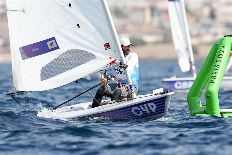 Pavlos Kontides (CYP) during the Men's Dinghy Medal Race in Marseille at the Paris 2024 Olympic Regatta - photo © World Sailing / Lloyd Images