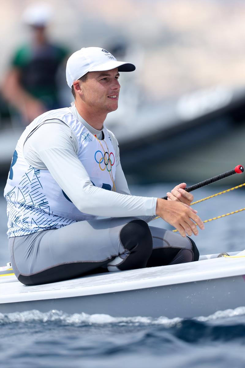 Micky Beckett (GBR) after the Men's Dinghy Medal Race in Marseille at the Paris 2024 Olympic Regatta - photo © World Sailing / Lloyd Images