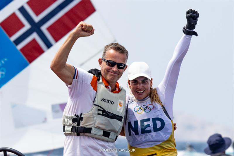 Gold for NED - ILCA 6 - Paris 2024 Olympic Sailing Competition - photo © Robert Deaves