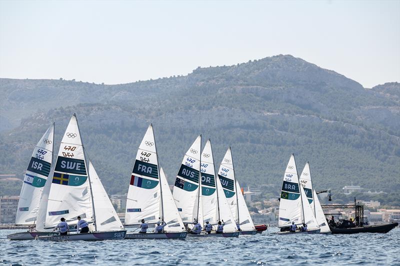 Mixed Dinghy Medal Race at Paris2024 on August 8, 2024 in Marseille, France - photo © World Sailing / Sander van der Borch