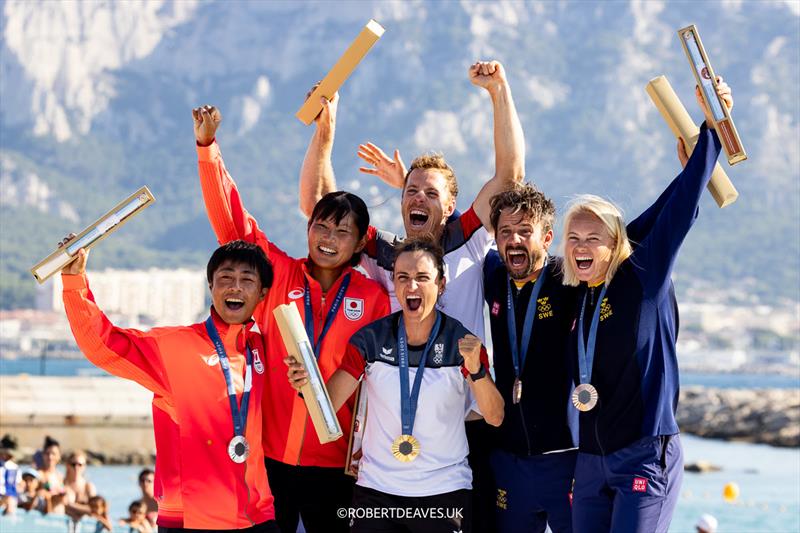 470 Medals - Paris 2024 Olympic Sailing Competition - photo © Robert Deaves