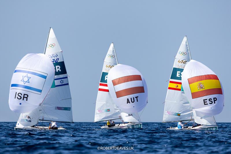 470 fleet - Paris 2024 Olympic Sailing Competition - photo © Robert Deaves