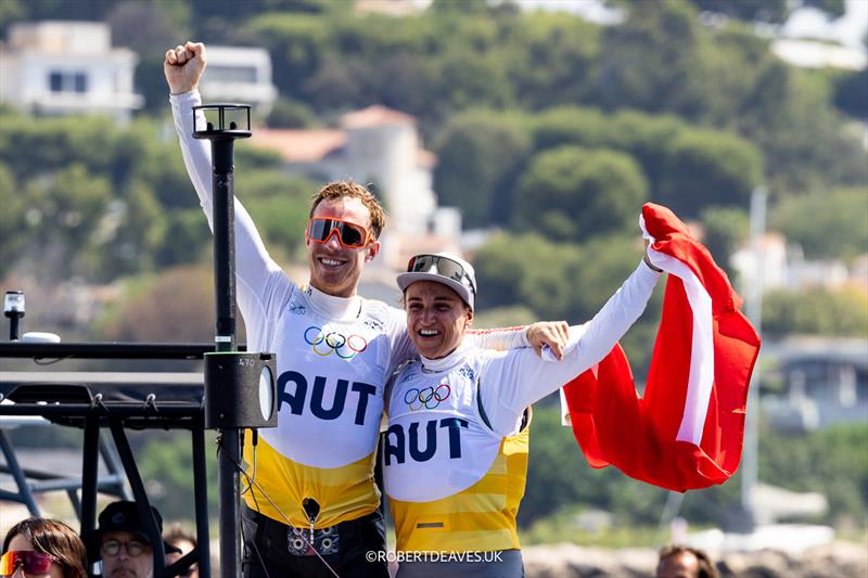 AUT - 470 Gold - Paris 2024 Olympic Sailing Competition - photo © Robert Deaves