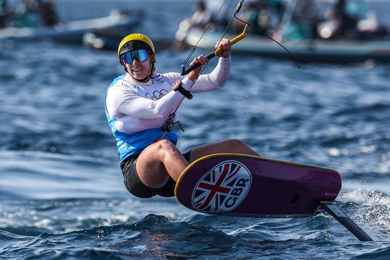 Ellie Aldridge (GBR) wins Women's Kite gold at the Paris 2024 Olympics - photo © World Sailing / Lloyd Images