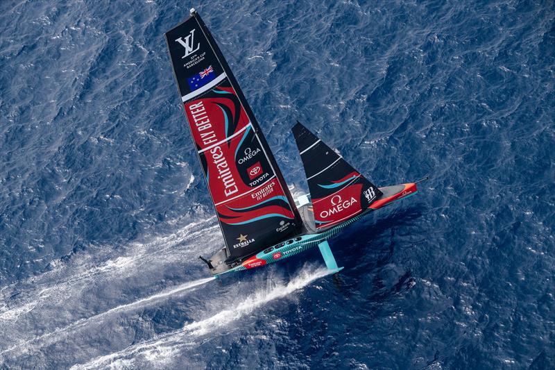 Emirates Team NZ -  AC75  - Louis Vuitton Preliminary Event - Day 1 - Barcelona - August 22, 2024 - photo © Ian Roman / America's Cup