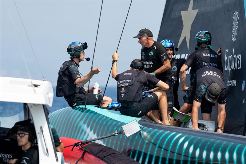 Emirates Team NZ  -  AC75  - Louis Vuitton Preliminary Event - Day 1 - Barcelona - August 22, 2024 - photo © Ian Roman / America's Cup