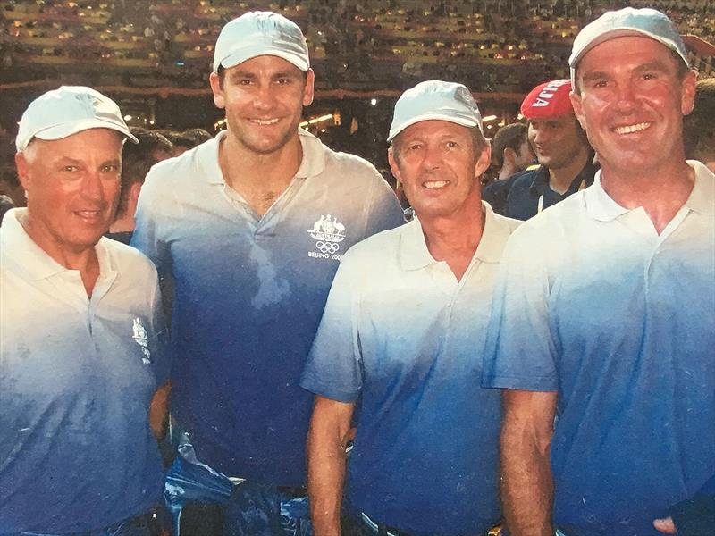 Iain Murray Star Class Skipper. Tom Laurich Men's Heaveyweight 4. Rob Brown Aus Sailing Team Manager 2008 Games, and Andrew Palfrey Crew Star Class. I like this pic because it shows the different people who I have been involved with over time - photo © Mick Miller