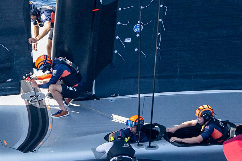 Jib - INEOS Britannia - Race Day 3 - Louis Vuitton Preliminary Regatta - Barcelona - August 24, 2024 - photo © Ricardo Pinto / America's Cup