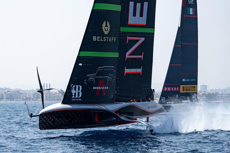 INEOS Britannia and Luna Rossa - Race Day 3 - Louis Vuitton Preliminary Regatta - Barcelona - August 24, 2024 - photo © Ian Roman / America's Cup