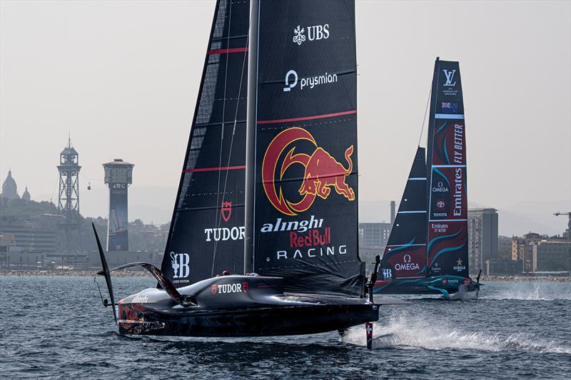 Alinghi Red Bull Racing and Emirates Team NZ - Race Day 3 - Louis Vuitton Preliminary Regatta - Barcelona - August 24, 2024 - photo © Ian Roman / America's Cup