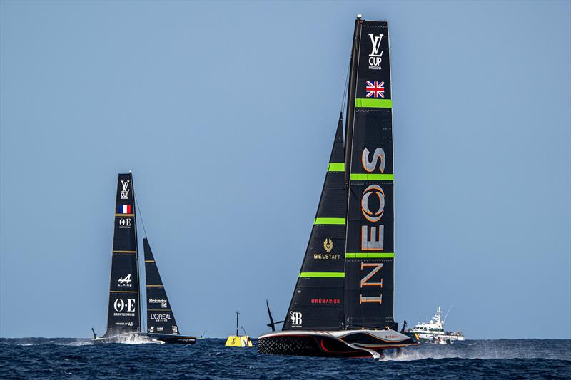 INEOS Britannia and Orient Express - Race Day 4 - Final - Louis Vuitton Preliminary Regatta - Barcelona - August 25, 2024 - photo © Ricardo Pinto / America's Cup