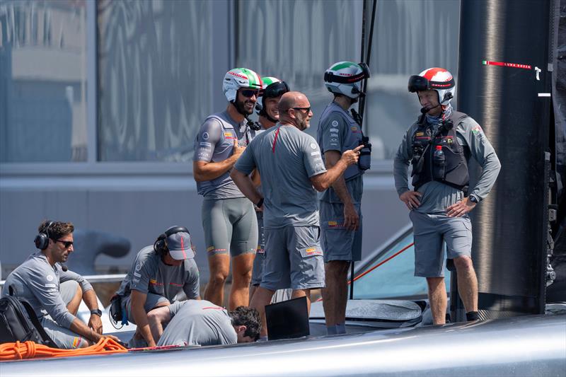 Luna Rossa departure - Louis Vuitton Cup - Day 1 - Barcelona - August 29, 2024 - photo © Ian Roman / America's Cup