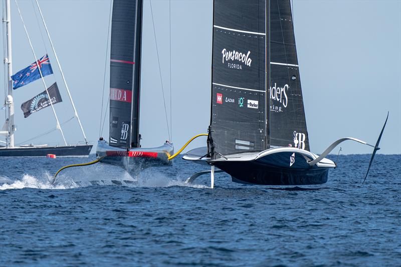 Luna Rossa Prada Pirelli vs. New York Yacht Club American Magic on Louis Vuitton Cup Semi-Finals Day 3 - 16th September 2024 - photo © Ian Roman / America's Cup