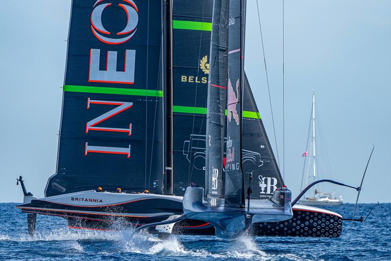 INEOS Britannia  and Alinghi Red Bull Racing (SUI) - Day 3 - Semi-Finals - Louis Vuitton Cup - Day 12 - September 16, 2024 - Barcelona - photo © Ian Roman / America's Cup