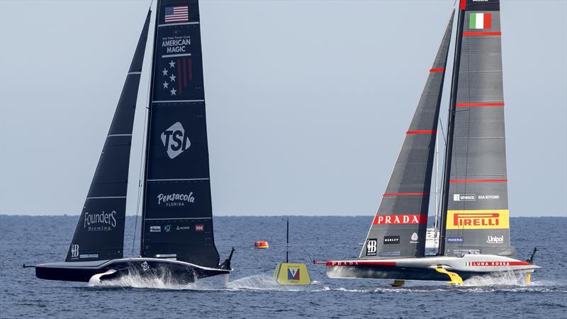 Luna Rossa Prada Pirelli vs. New York Yacht Club American Magic on Louis Vuitton Cup Semi-Finals Day 3 - 16th September 2024 - photo © David Maynard / www.alleycatphotographer.com