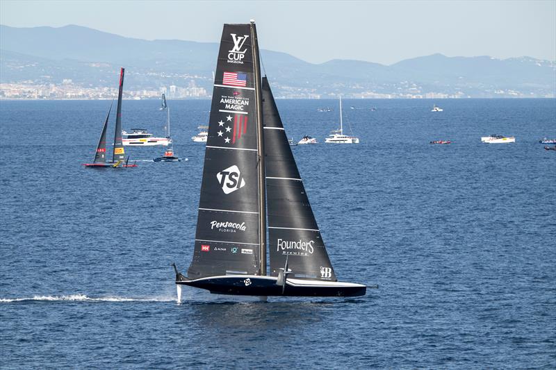 Luna Rossa Prada Pirelli vs. New York Yacht Club American Magic on Louis Vuitton Cup Semi-Finals Day 3 - 16th September 2024 - photo © Ricardo Pinto / America's Cup