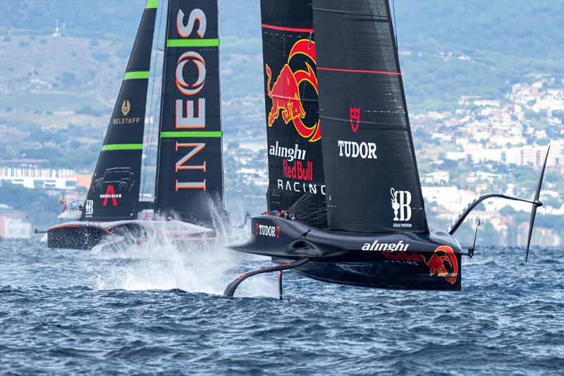 INEOS Britannia vs. Alinghi Red Bull Racing on Louis Vuitton Cup Semi-Finals Day 4 - 18th September 2024 - photo © Ricardo Pinto / America's Cup