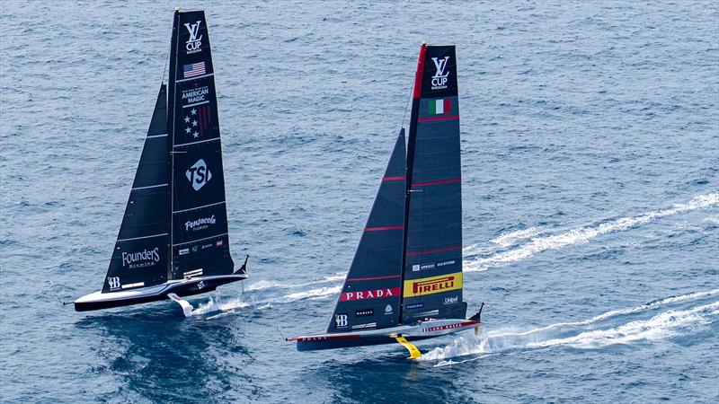  Luna Rossa and American Magic Leg 1 - Race 8 - Semi-Finals - Louis Vuitton Cup - Day 14 - September 19, 2024 - Barcelona - photo © Ian Roman / America's Cup