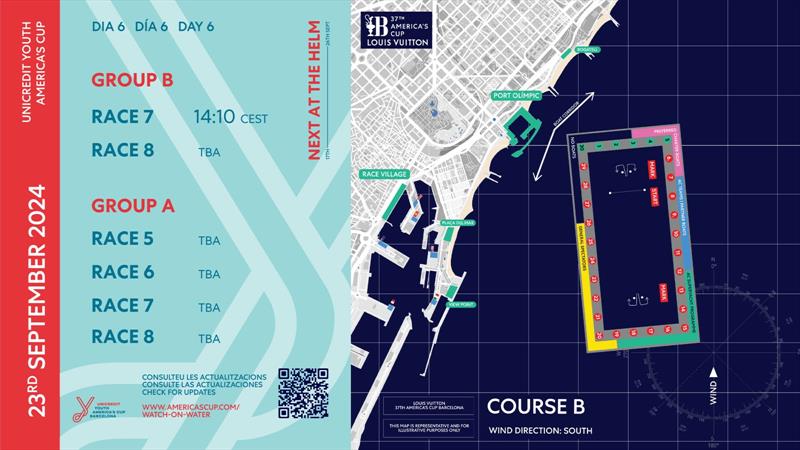 Course Location - Day 6 - Youth America's Cup - September 23, 2024 - Barcelona - photo © America's Cup Media